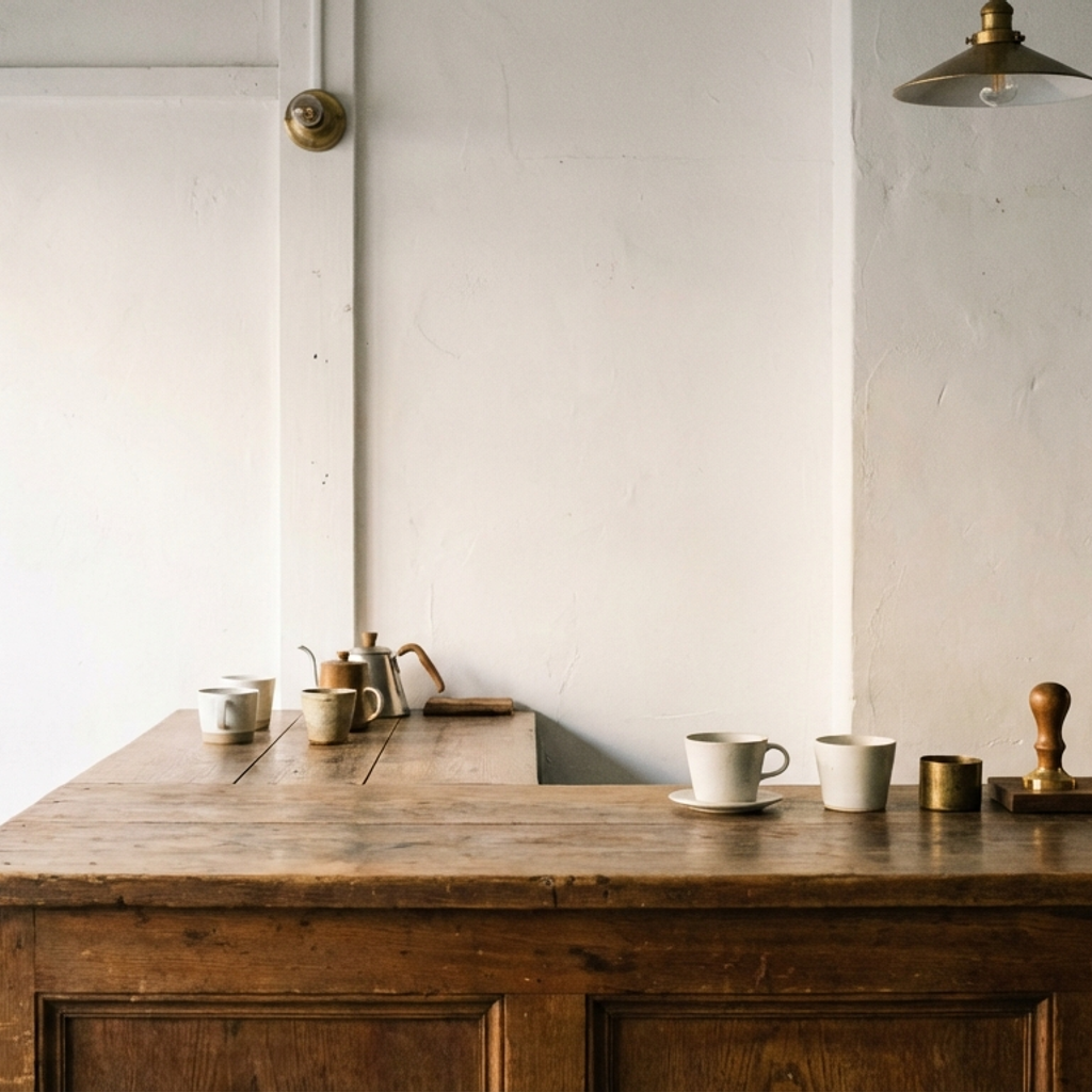 やわらかな朝の光が差し込むHARU COFFEEの店内イメージ