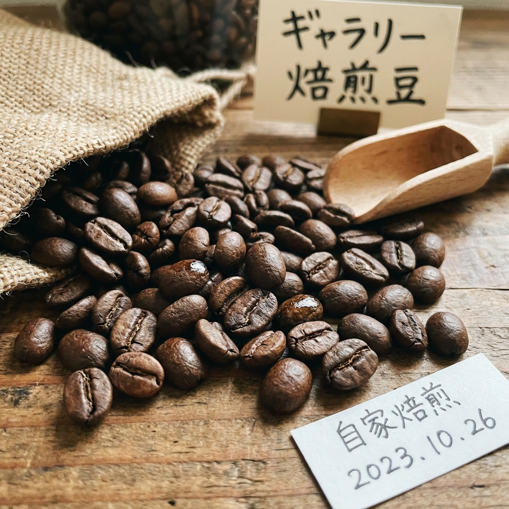 自家焙煎豆のクローズアップイメージ