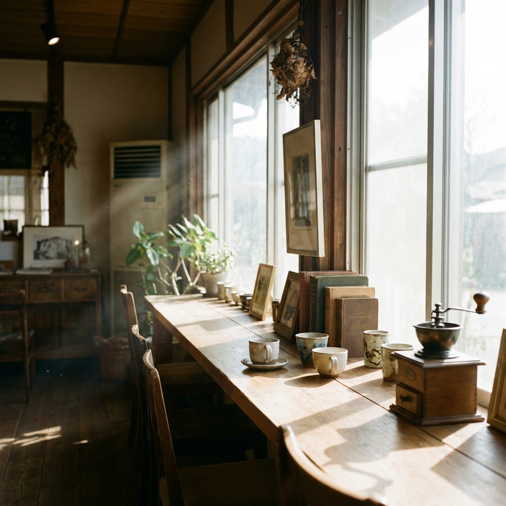 朝の店内の光のイメージ
